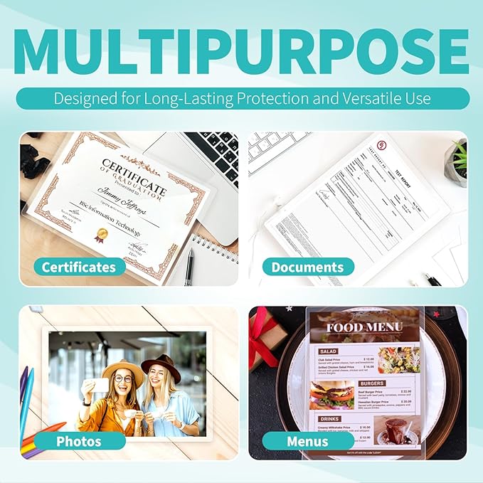 Binditek 50 Pack 3 Mil Thermal Laminating Pouches, 9x11.5 Inches Laminating - Image 6
