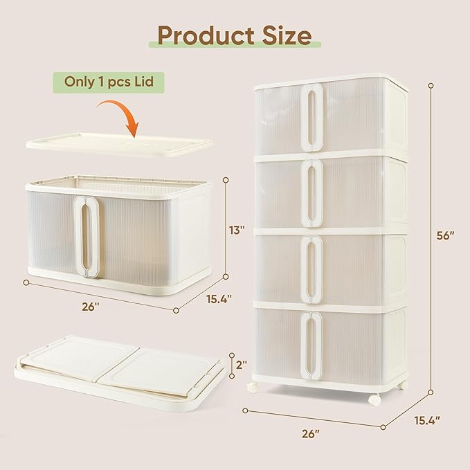 VUSIGN 360 QT Stackable Storage Bins - Image 2