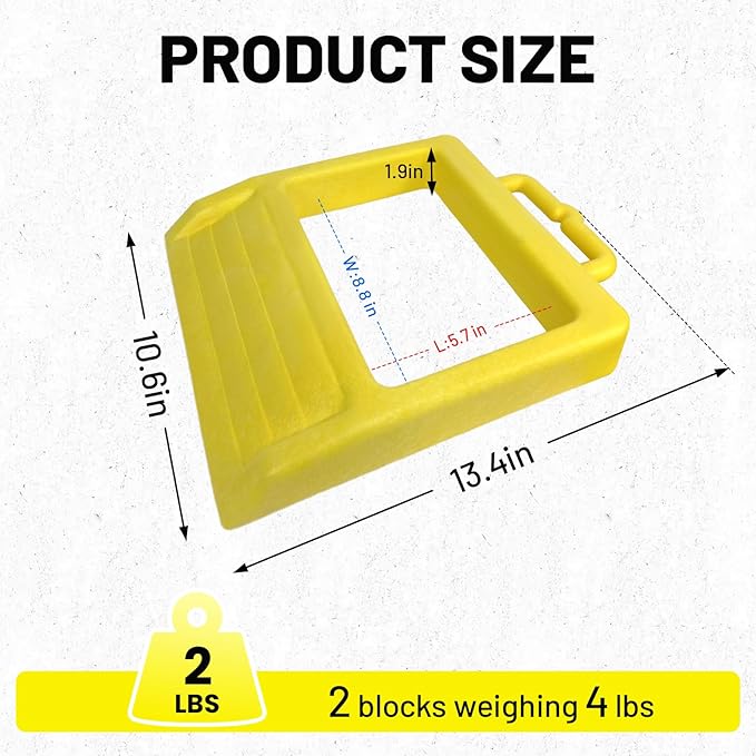 ROBLOCK Pallet Jack Chock Heavy Duty Wheel Chock, Pallet Jack Stopper - Image 2
