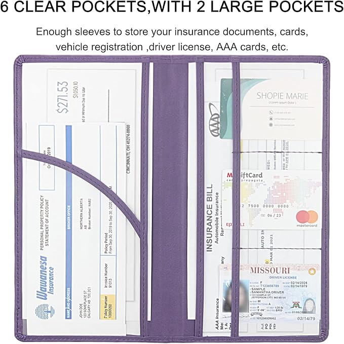 Premium Car Registration & Insurance Card Holder - Image 4