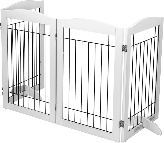 Spirich Free Standing Foldable Wire Pet Gate - Image 7