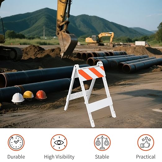 Type I Foldable Traffic Barricade, 1 Pack Folding Road Safety Sign - Image 3