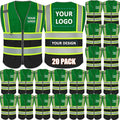 BeautyWill Custom Logo 10/20 Pack Safety Vest Class2 High Visibility Vest by BeautyWill
