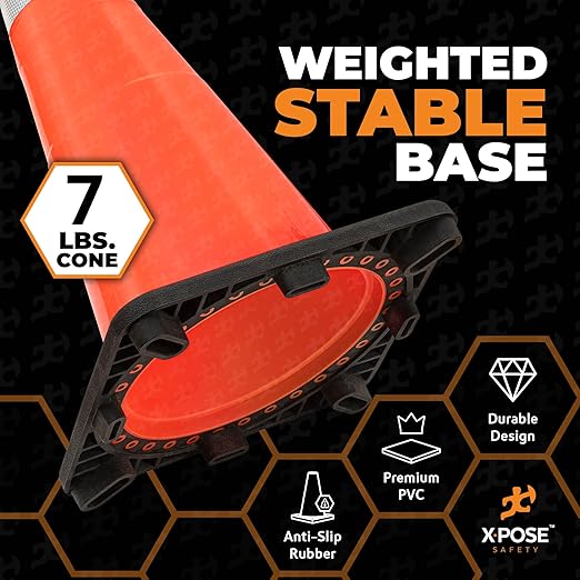Xpose Safety 28 Inch Orange Traffic Cones - Image 5