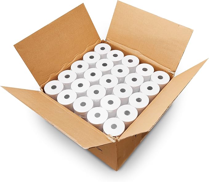 Paper Rolls One-Ply Adding Machine/Calculator 2-1/4" x 150 ft White 100/Ctn by WRBSUPPLY
