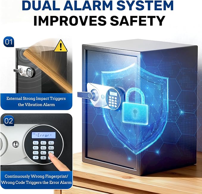 BlackSmith Biometric Safe Box 2.2 Cub Quick Access Home Security Safe - Image 6