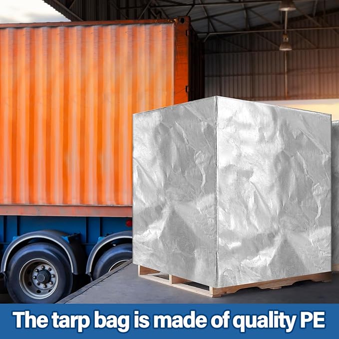 48" x 60" x 48" Heavy Duty Pallet Covers Outdoor PE Waterproof Pallet Cover - Image 5