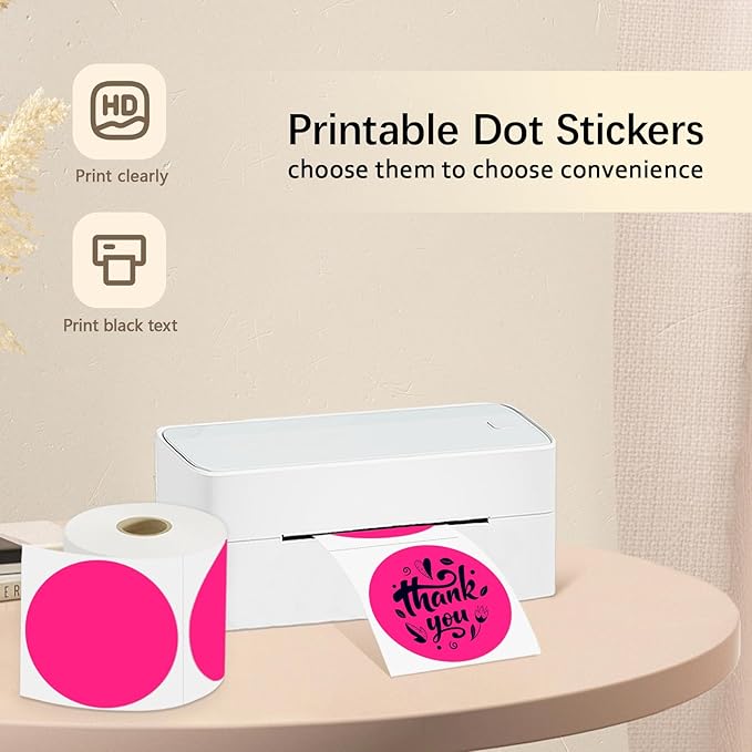 3 X 3 Inch Round Thermal Labels Circle Color Coding Labels Printable Waterproof - Image 2