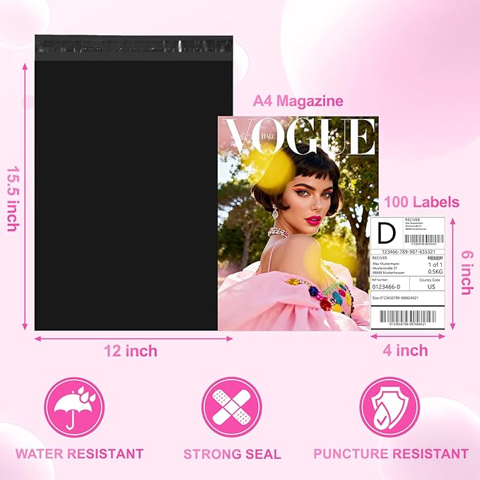 Metronic Poly mailers 12x15.5'' 100pcs - Image 2