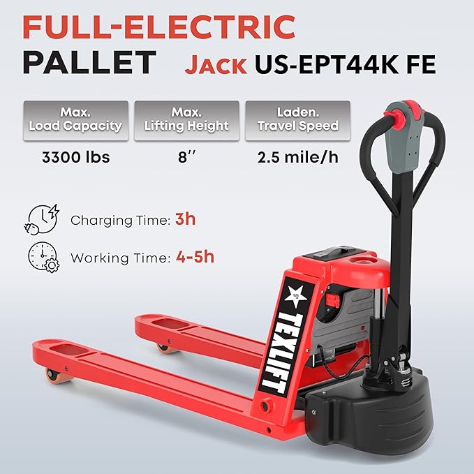 Full Electric Power Pallet Jack – Standard Duty Pallet Truck 4400 Lb Capacity - Image 4