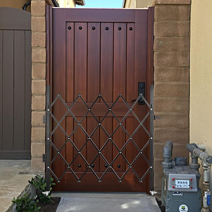 VEVOR Single Folding Security Gate, 51.57" H x 66" W Folding Door Gate - Image 8