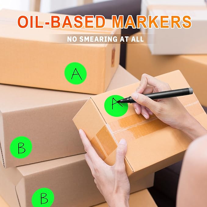 2 Inch Fluorescent Green Circle Sticker Labels, Organizing - Image 4