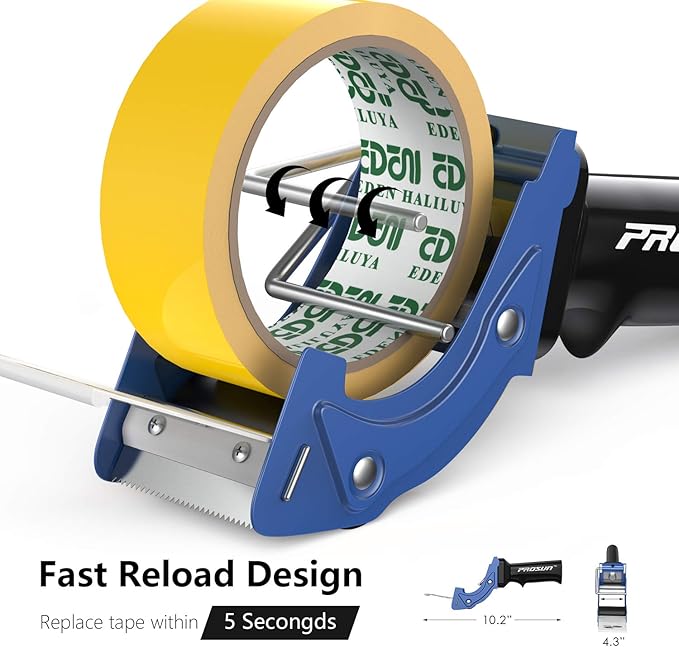 Fast Reload 2 Inch Tape Gun Dispenser Packing Packaging Sealing Cutter Blue - Image 2