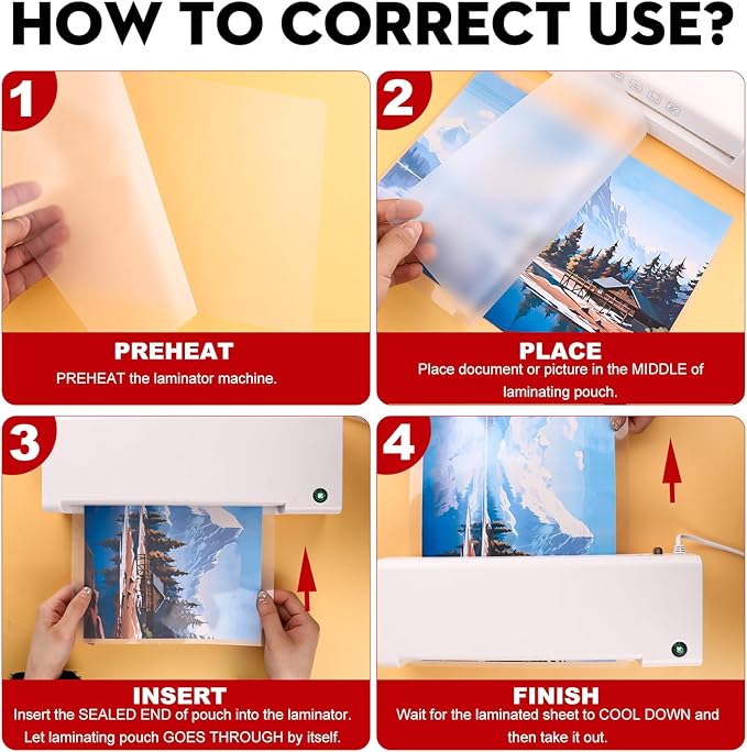 CAREGY 500 Pack Laminating Sheets, Holds 8.5 x 11 Inch Sheets, Thermal - Image 5
