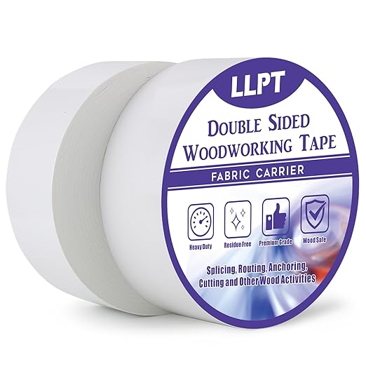LLPT Double Sided Woodworking Tape 2" x 90Ft Each 2 Pack Double Face Turner by LLPT-AllAboutAdhesiveTapes