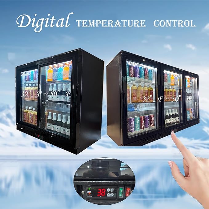 Back Bar Cooler Fridge, 11.5 Cu Ft Commercial Display Refrigerator Beverage - Image 6
