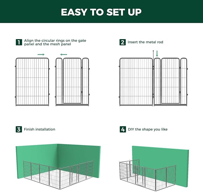 FXW Garden Fence Outdoor for The Yard – 40in x 72.9ft Heavy Duty Metal Animal - Image 6