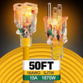 Lighted End Heavy Duty Outdoor Extension Cord Waterproof -16AWG, 3 Prong by Alphatool
