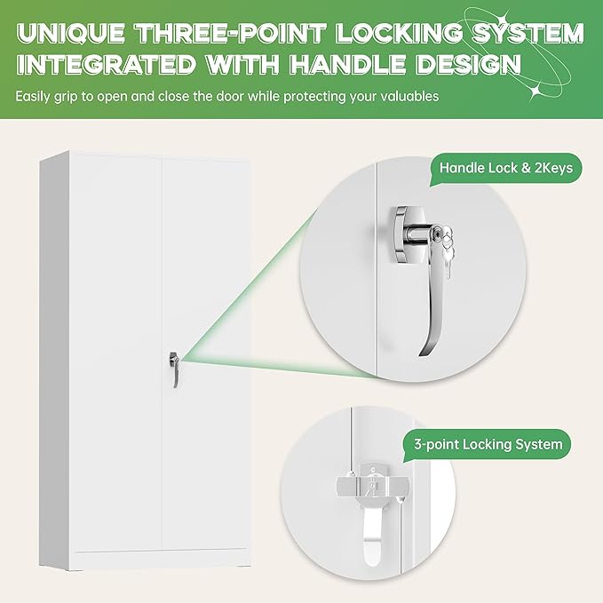 INTERGREAT Metal Storage Cabinet, Locking Tool Cabinets - Image 7