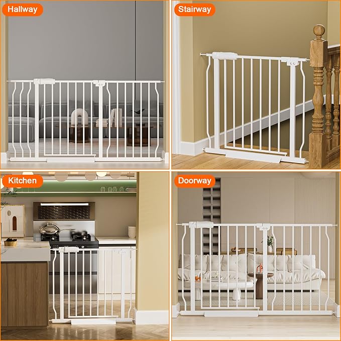 Extra Wide Baby Gate for Doorways Stairs Living Room Pressure Monuted Walk - Image 5