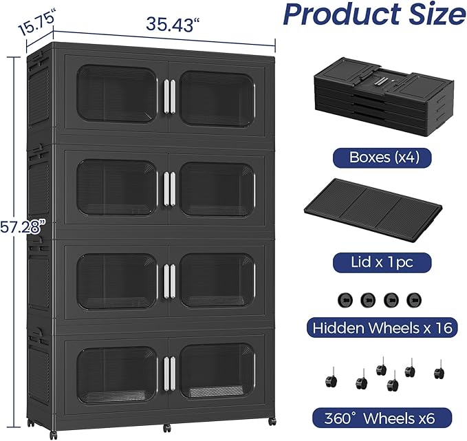 800QT Large Stackable Storage Bins - Image 2