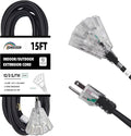 3-Outlets Indoor Outdoor Extension Cord Weatherproof by HONDERSON