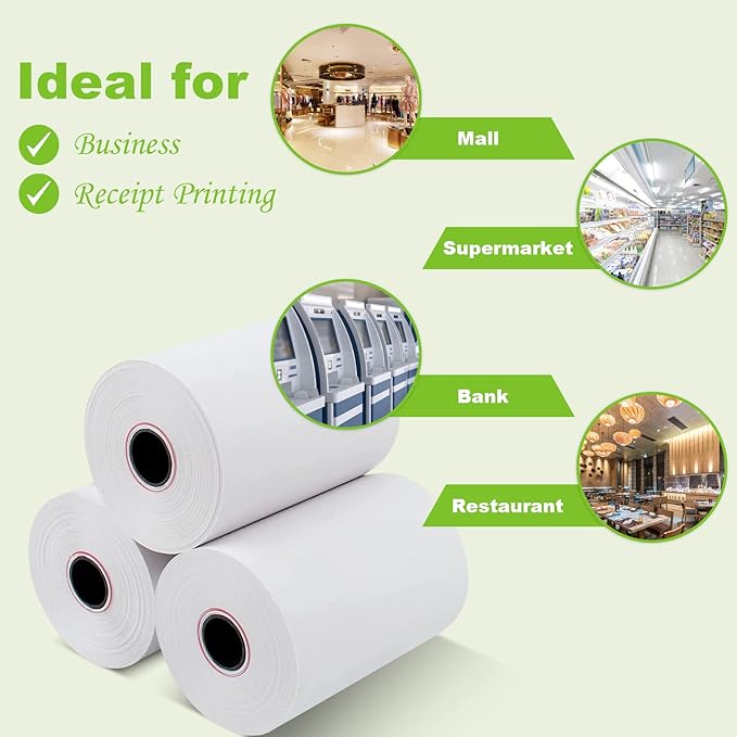 MFLABEL 2-1/4" x 50' Thermal Paper Rolls - Image 3