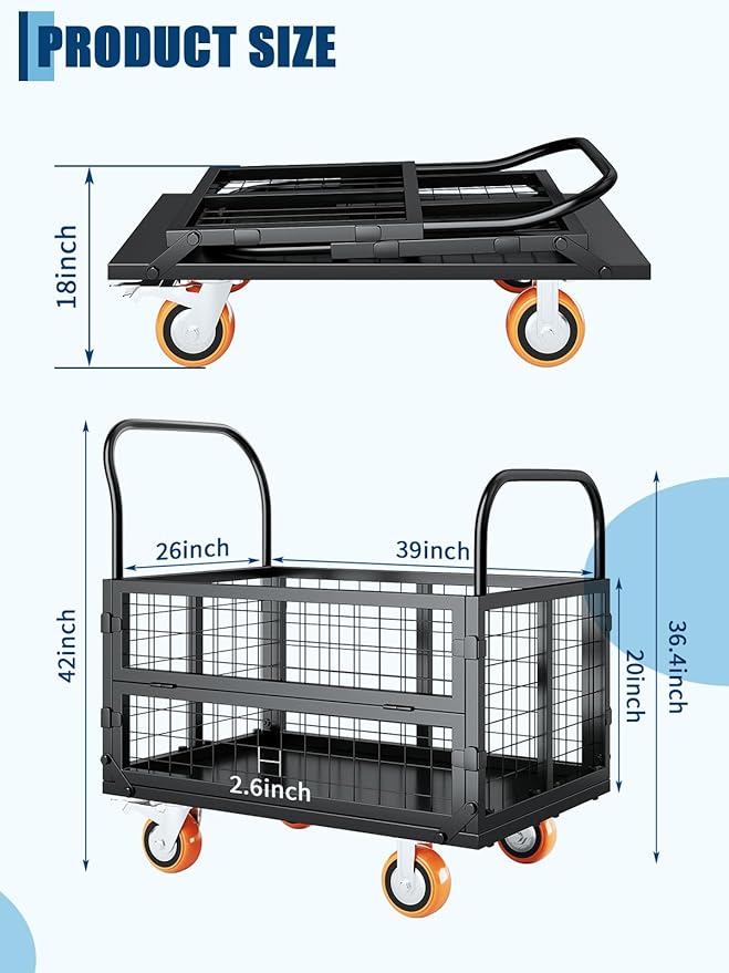6-in-1 Platform Truck Cart - Image 5
