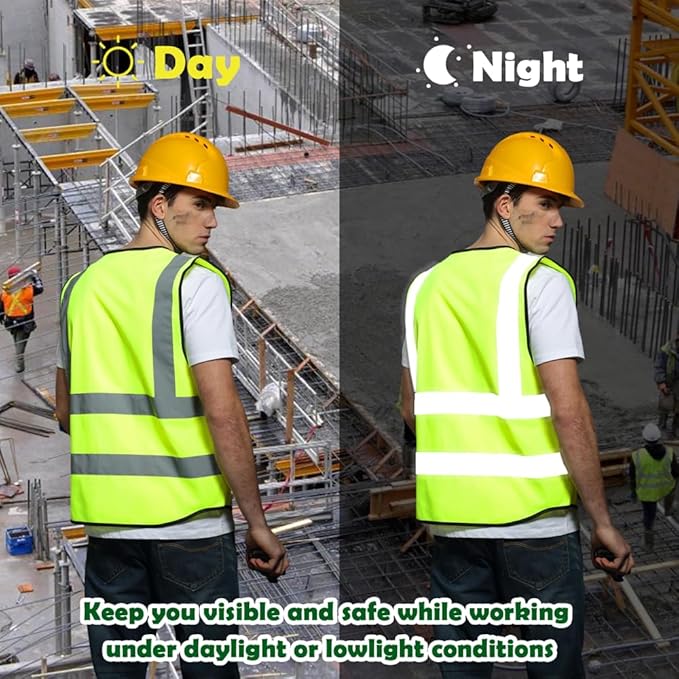 BeautyWill Custom Logo 10/20 Pack Safety Vest Class2 High Visibility Vest - Image 5