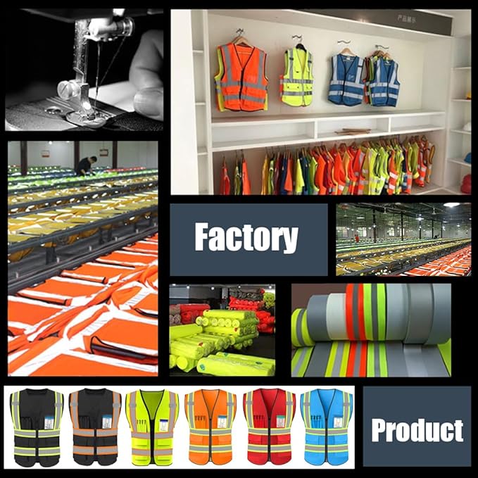 YOWESHOP High Reflective Visibility Safety Vest Custom Your Logo Safety Workwear - Image 6