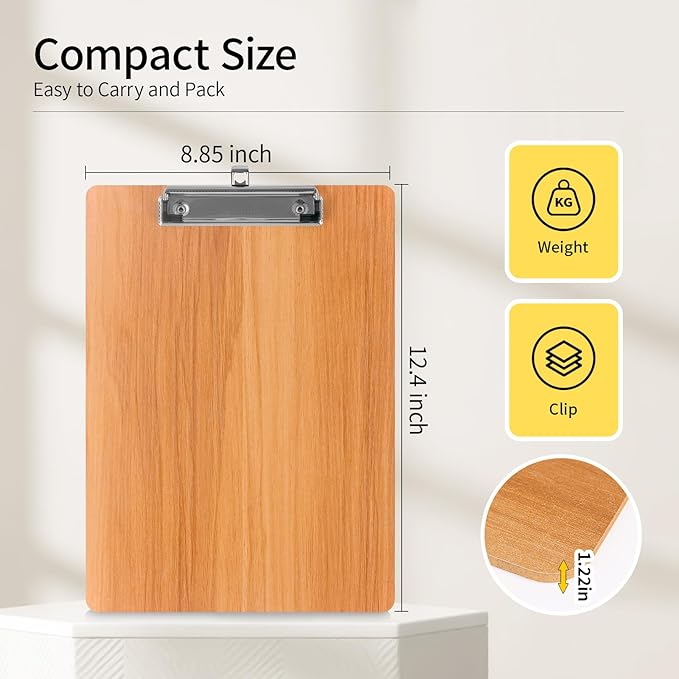 Wood-Grain Lap Board Clipboard, - Image 2