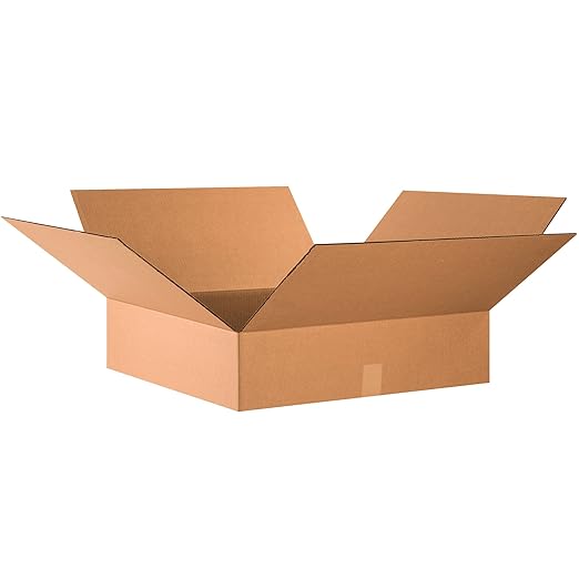 TAPE LOGIC 24x24x6 Flat Corrugated Boxes, 24L x 24W x 6H, Storage Box by TapeLogic