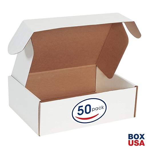 Box USA 12" Deluxe Shipping Boxes, 12 1/8"L x 9 1/4"W x 4"H, Gifts or Bulk - Image 2