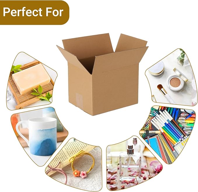 40 pack 8x6x6 inch Cardboard Box Mailers, Kraft Corrugated Mailer Cardboard - Image 4