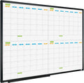 JILoffice Magnetic Dry Erase Calendar Whiteboard, 4 Month White Board Planner by JILoffice