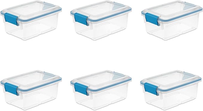 Sterilite 7.5 Qt Gasket Box, Stackable Storage Bin by Sterilite