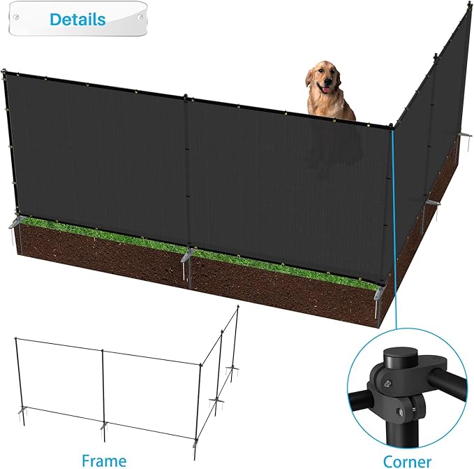 Patio 5' x 102' Outdoor Privacy Screen Freestanding Temporary Fence Panels Net - Image 4