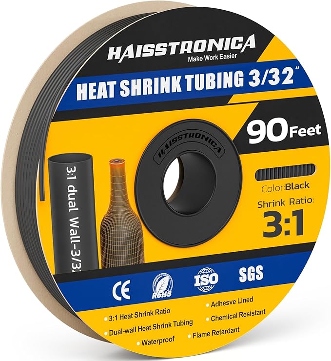 haisstronica 3:1 Heat Shrink Tubing, Shrink Ratio Adhesive Lined Marine Grade by HAISSTRONICA