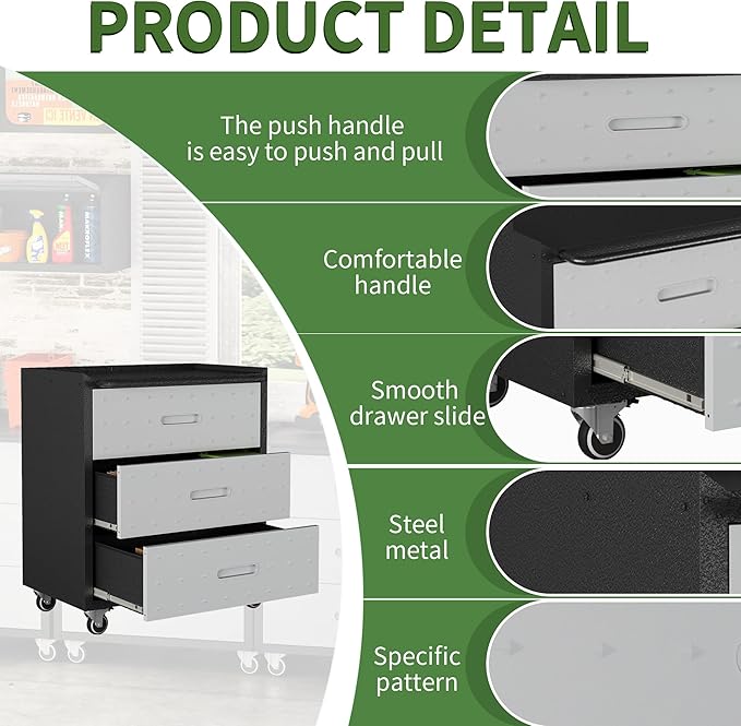 Metal Mobile Tool Storage Cabinet - Image 3