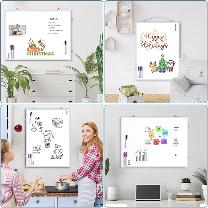 MaxGear White Board for Wall, Magnetic White Board Hanging Whiteboard for Home - Image 7