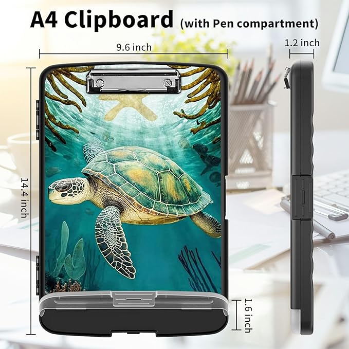 Clipboard with Storage High Capacity Plastic Nursing Clipboards with Pen Holder - Image 2