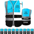 BeautyWill 10/20 Pack Custom Logo Safety Vest, Bulk High Visibility Class 2 by BeautyWill