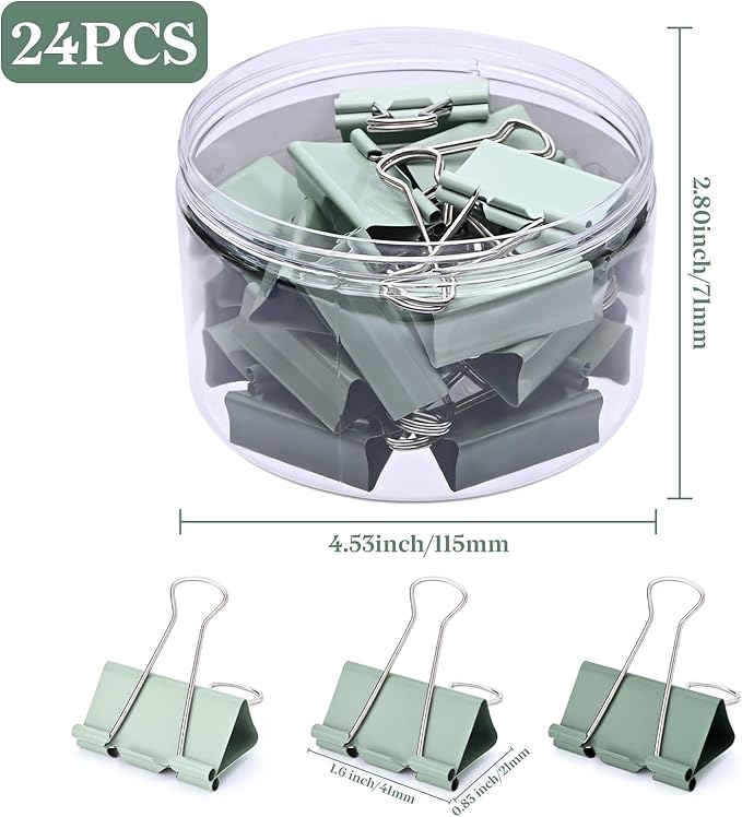 Temiary Aesthetic Binder Clips, Binding Paperwork Clamps - Image 2