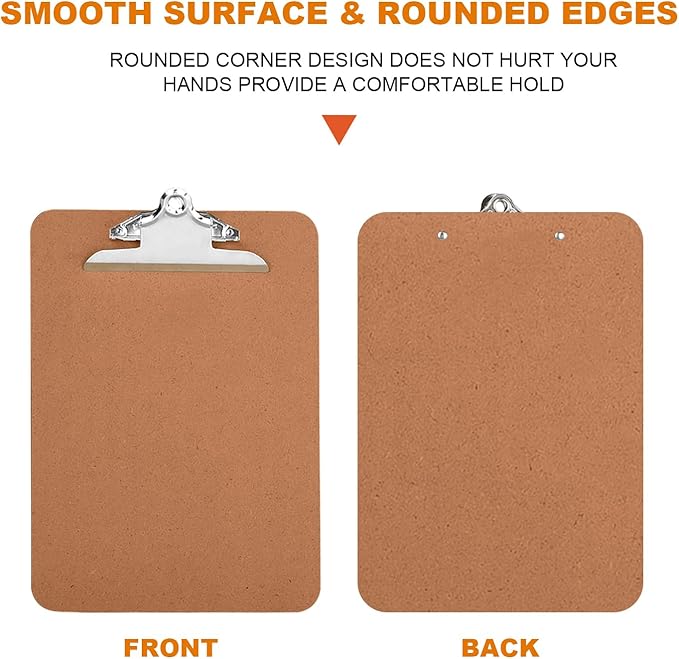 HERKKA 10 Pack Hardboard Office Clipboards - Image 4