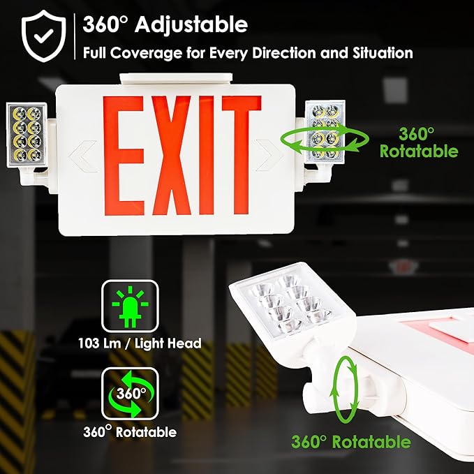 Gruenlich LED Combo Exit Sign, Emergency Light - Image 6