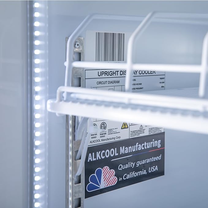 Commercial Beverage Refrigerator Display Fridge, Three Glass Door Upright - Image 8