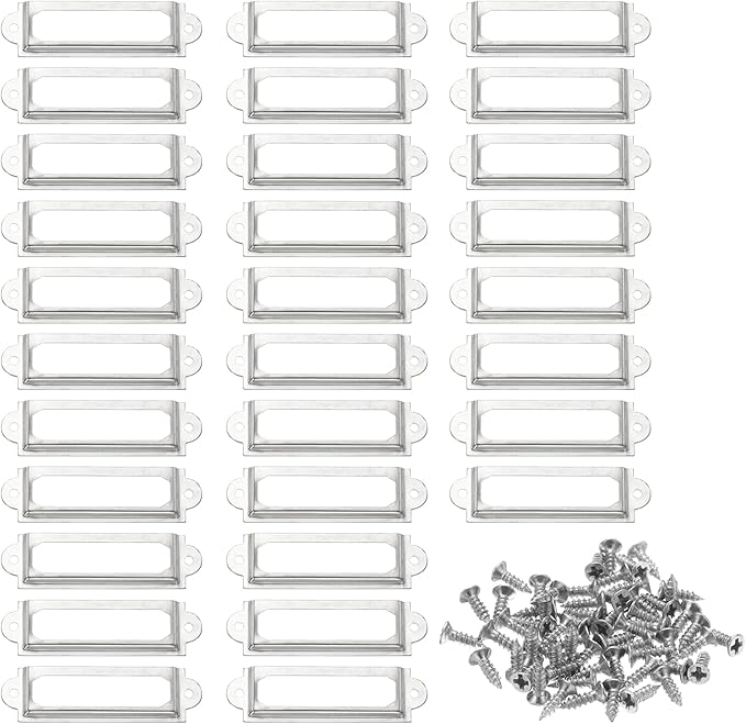 PATIKIL 60x17mm Metal Label Holders by PATIKIL