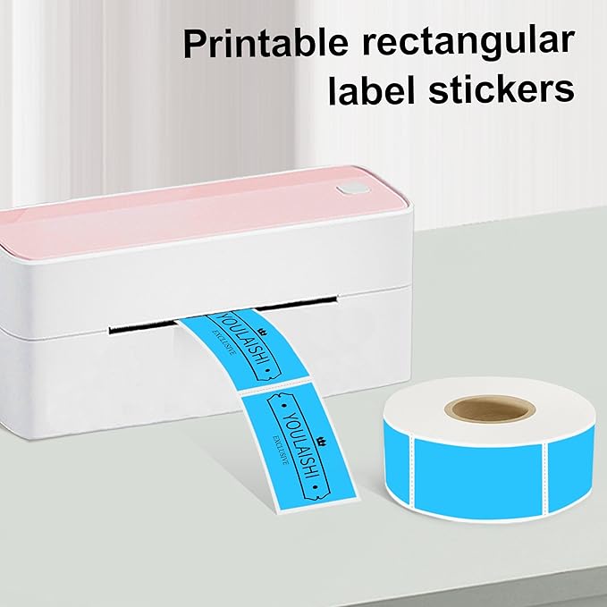 1X2 inch Label Stickers Roll for Thermal Printer 500PCS Colored Removable - Image 2