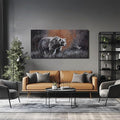 ZHENGYIN Black and White Bear Wall Art, Large Grizzly Wildlife Canvas Print by Unknown