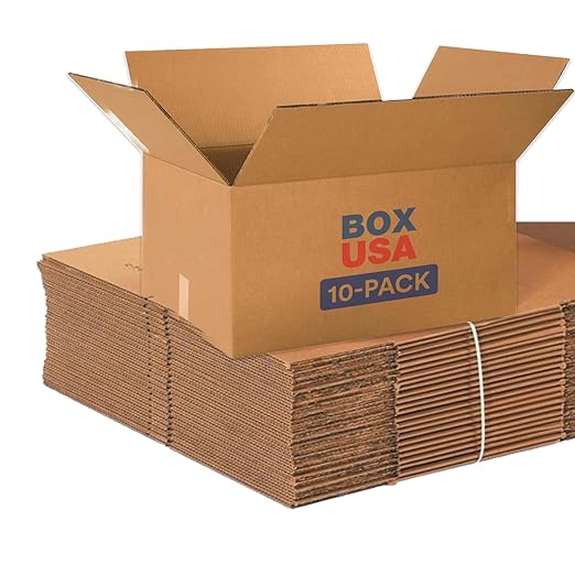 Box USA Shipping Boxes 24"L x 18"W x 12"H 10-Pack Large Double Walled by BOXUSA
